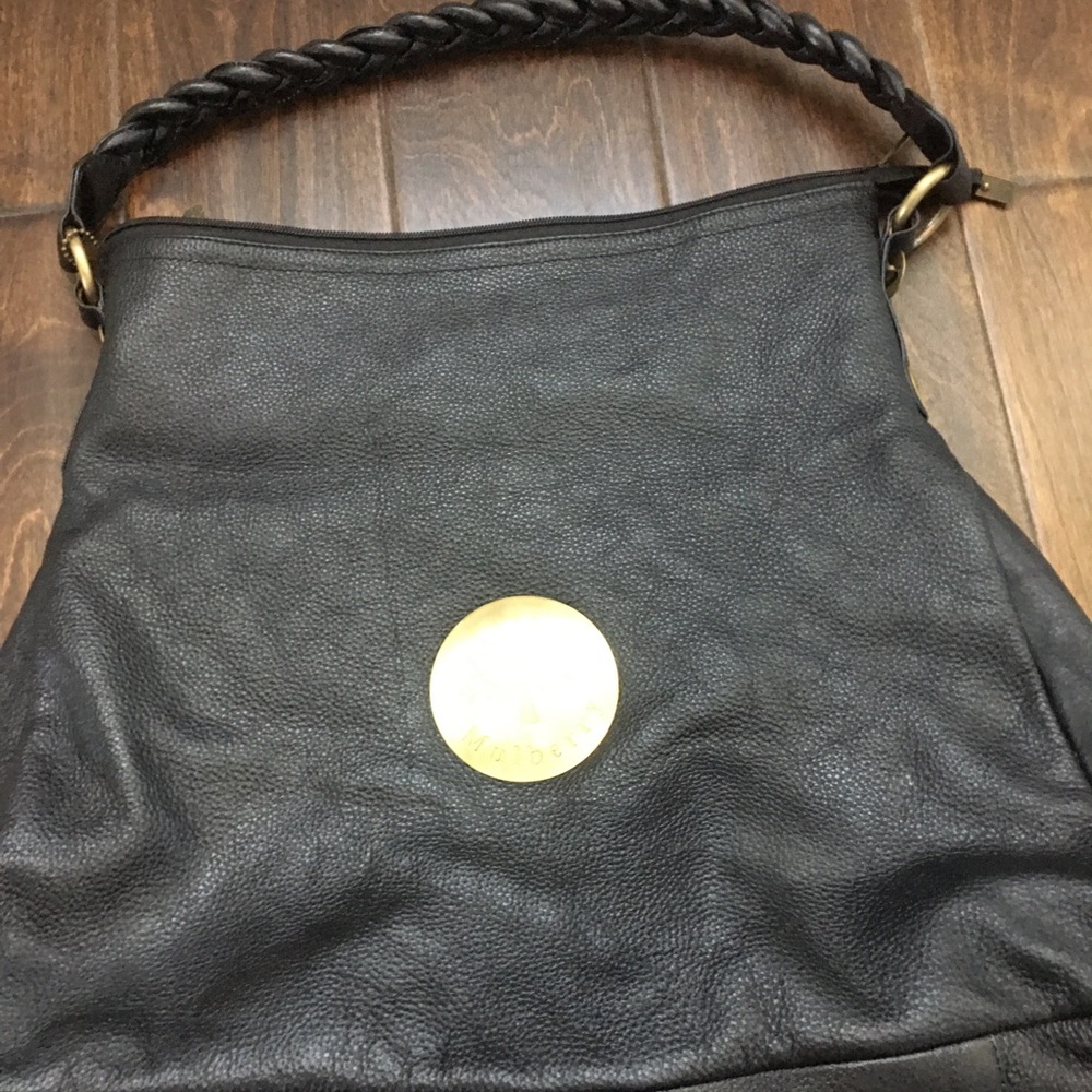 Mulberry elegant Black soft Leather Women's tote satchel Bag